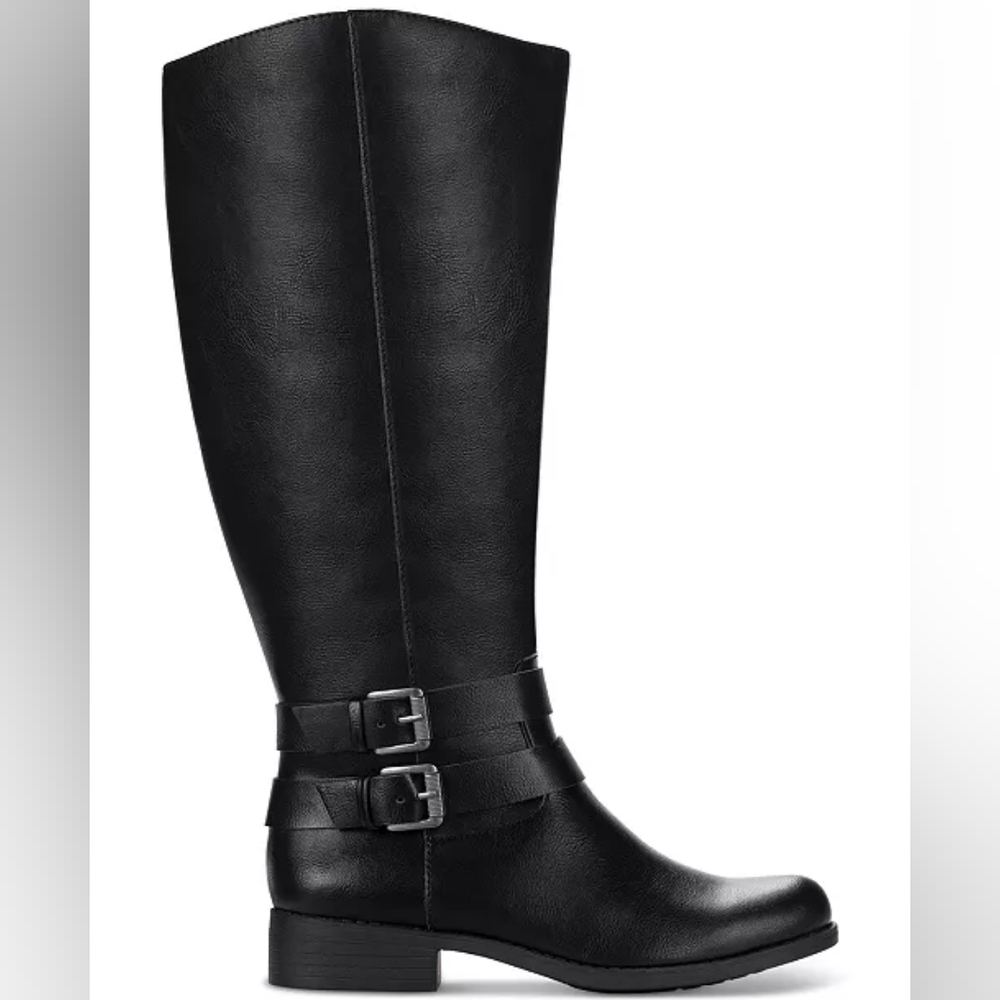 *New*‎ Style & Co Women's Maliaa Black Buckled Riding Boots Size 6